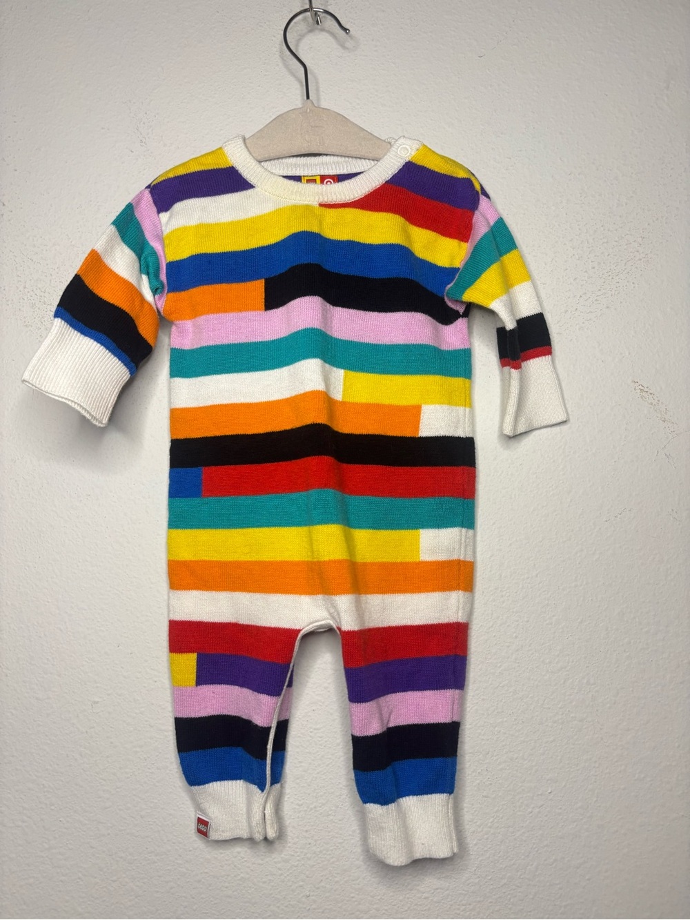 LEGO CHILDRENS COLORFUL STRIPED ONSIE SZ 3-6 MONTHS